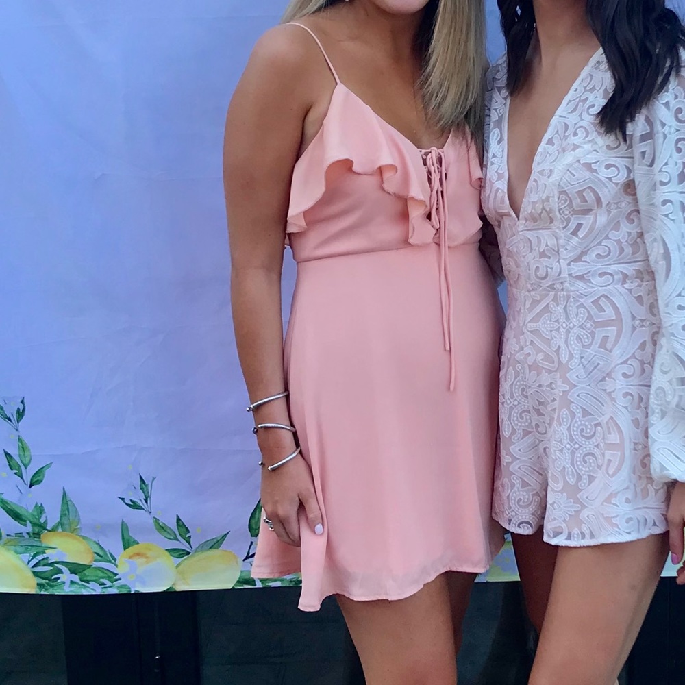 Peach hello molly dress